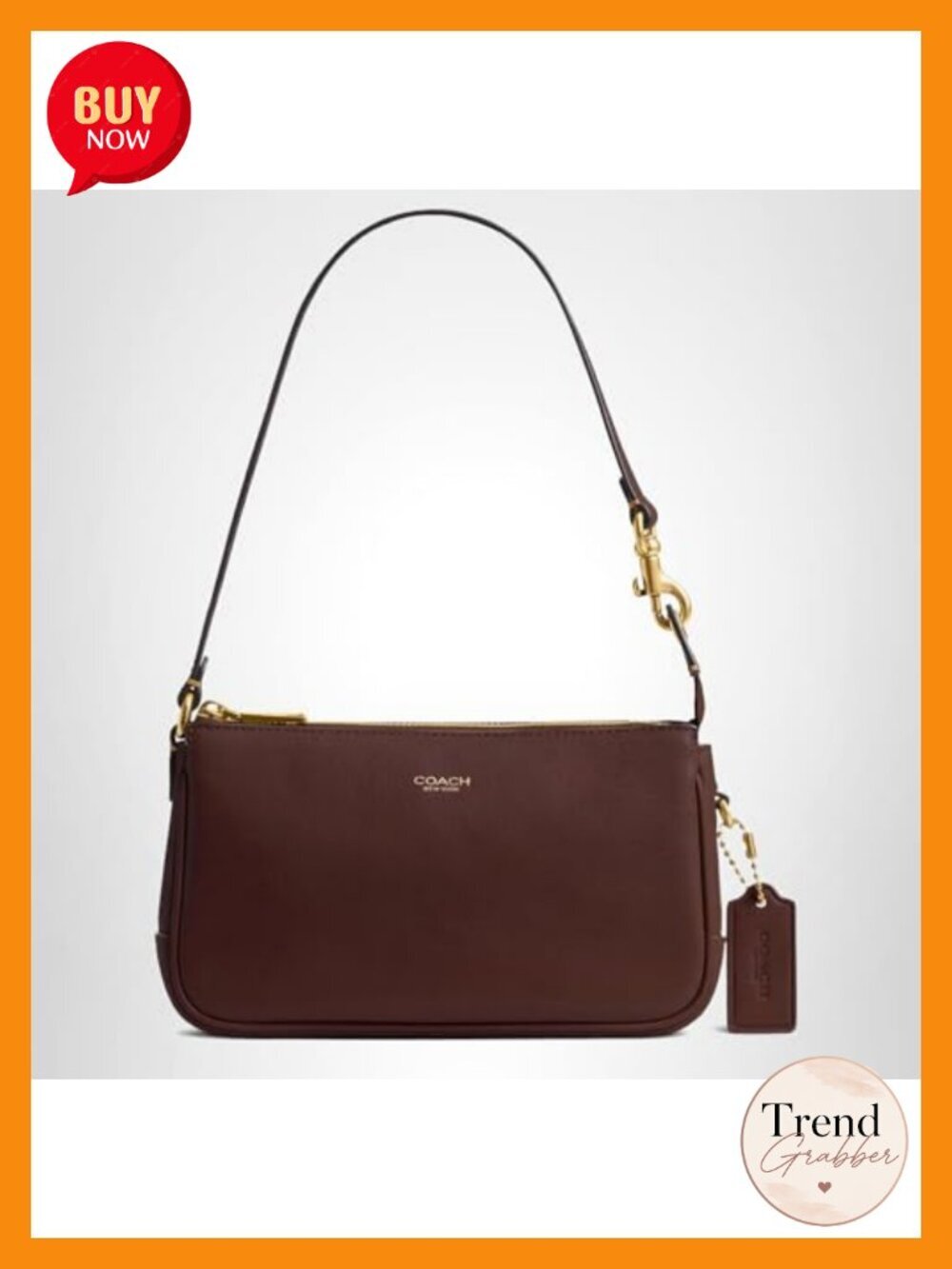 Medium Grain Leather Satchel Handbag with Top Handle and Zipper Closure